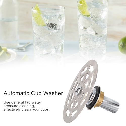 Stainless Steel Bar Glass Rinser Cup Washer for Home and Commercial Use Automatic Pitcher Cleaner Faucet Accessory Easy Installation Durable Cleaner for Beer Wine Glassware