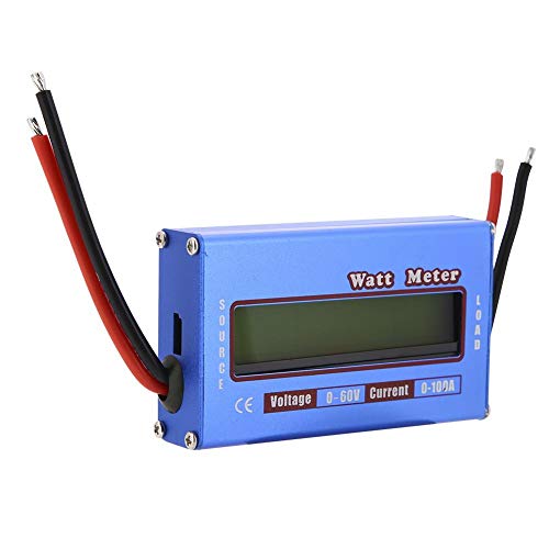 Watt Meter, Digital Power Analyzer with Digital LCD DC 60V 100A Wattmeter for Voltage (V) Current (A) Power (W) (Ah) and Energy (Wh) Measurement
