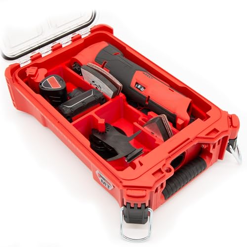 Packout Compact Tool Organizer for 2526-20 M12 Fuel Brushless Milwaukee Oscillating Multi-Tool, Accessories and Batteries for Enhanced Protection. "BOX AND TOOLS NOT INCLUDED"