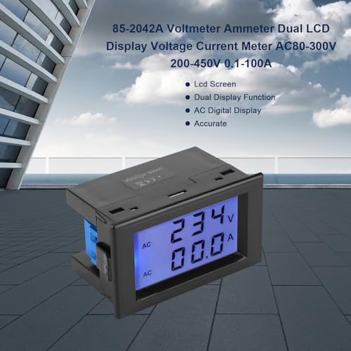 AC Digital Voltmeter Ammeter LCD Voltage Current Meter 80-300V 200-450V 0.1-100A with Current Transformer