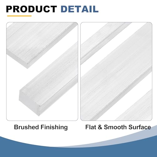MECCANIXITY Square Aluminum Flat Bar, 19/32" Thick 3" Width 8" Length 6061 Aluminum Flat Plate, 15 x 75 x 203mm T6511 Solid New Mill Stock for Industrial 19/32" T x 3" W x 8" L 1