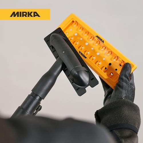 Mirka DecoSander 3×9 in Sanding Pad – Rectangular Grip Backing Plate for Wall & Ceiling Sanding, Precision Corner & Detail Sanding, Dust-Ready Compatible
