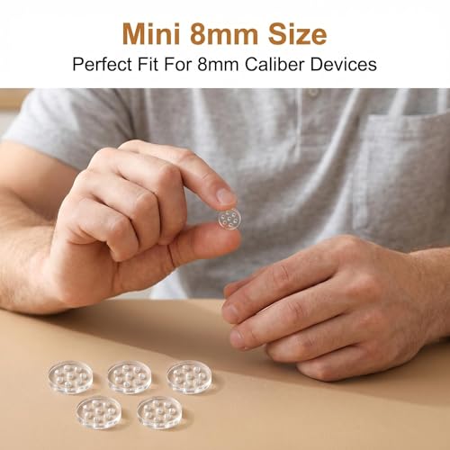 20Pcs 8mm/0.3Inch Clear High Borosilicate Glass Screens Filters with Holes 7 Honeycomb Holes Filter Screen