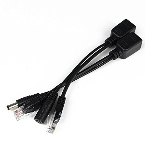 5 Pairs Passive PoE Injector and PoE Splitter Kit with 5.5x2.1 mm DC Connector RJ45 Power Over Ethernet