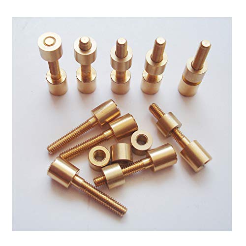 10 Sets Nuts Bolts Fasteners for Knives Handle Grips Hilts (Brass) Brass