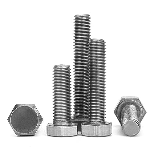 Manloney LLC Universal Screws M9 Hex Head Cap Bolts 1.0mm Pitch Fine Thread Stainless Steel Screw (M9x40-1.0) M9x40-1.0