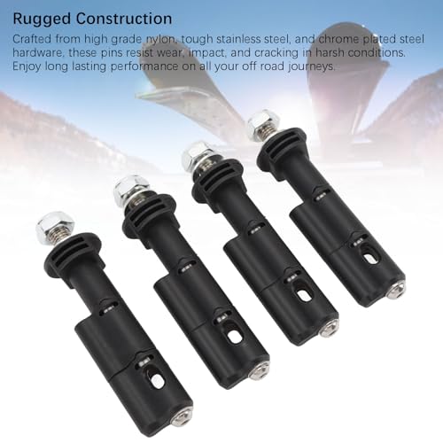 Traction Board Mounting Kit, 4PCS 17mm Mounting Pins Theftproof Safety Mount Pins Set Replacement Compatible with MaxTrax MKII LITE and Mini Recovery Boards