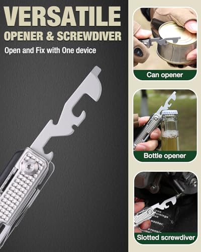 Mossy Oak 12-in-1 Keychain Multitool, Mini Pocket Knife, EDC for Outdoor