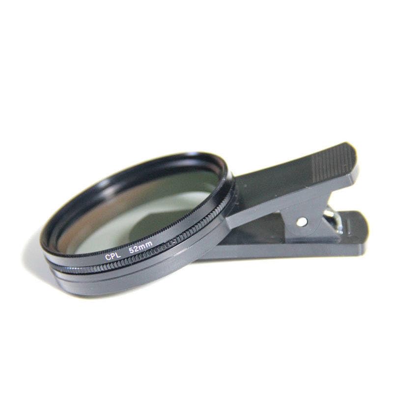 52mm Polarized Smart Phone Universal ND 2-400 CPL Filter Clip Kit for Samsung iPhone Camera Accessories Cell Phone Android Lens Attachments Polarizer for iPhone x Neutral Density Filters Mobile