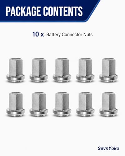 20 Pack 6015-010 Group 31 Battery Nuts, 3/8-16 UNC, Closed Top Hex 3/8"-16, 3/8" Stud, 9/16" Hex Head (Pack of 2)