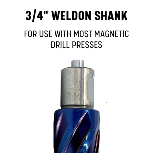 Drill America 7/8" X 1" NACO Blue (Nano-Composite) Coated Annular Cutter, ANC Series 7/8" 1" Depth of Cut