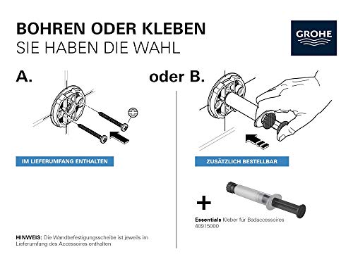 Grohe 40915000 40915000-Essentials Adhesive for Accessories, White Solid