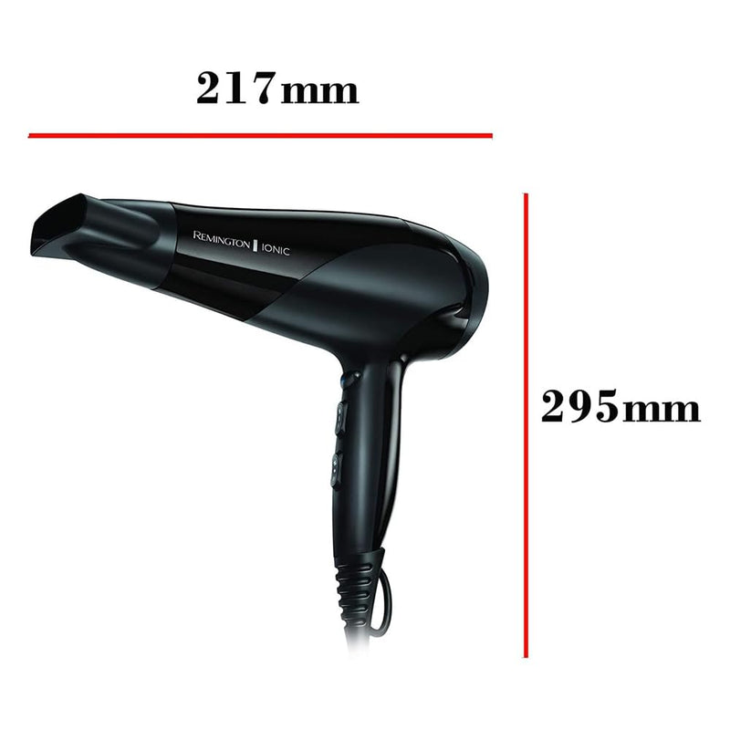  [AUSTRALIA] - Remington Hair Dryer Ionic Dry (2200 Watt, Powerful, Ionic Technology for A Lint Free Result, Diffuser, Coolshot) Hair Dryer D3198 [Amazon Exclusive] pro
