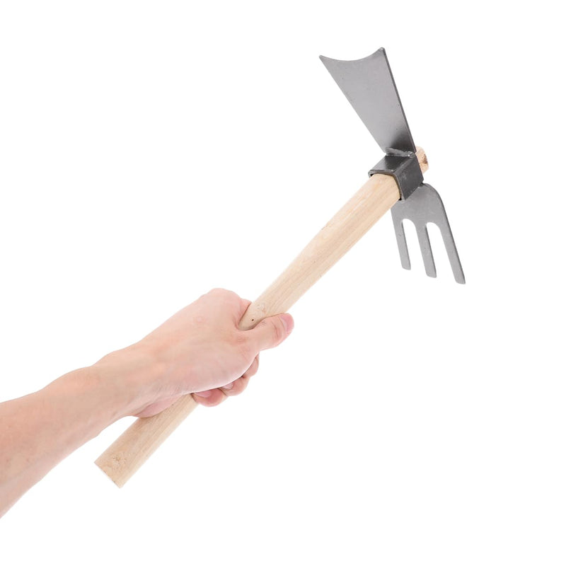 Hoe Hand Tools Garden Tool Dual Headed Hoe Hand Rake Mini Hoes Planting Gardening Hoe Hoe Garden Tool Garden Tools for Gardening Set Outdoor Iron Household Gadgets Hoes