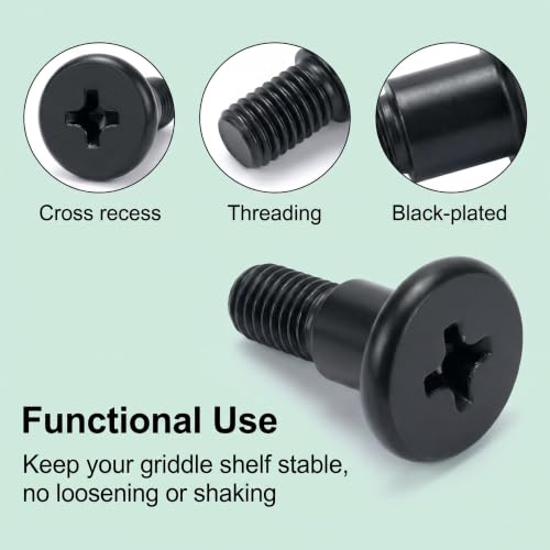 5 Pack Short M6 Step Bolt Compatible with Blackstone Gas Griddle – Replacement Side Shelf Shoulder Bolt for Blackstone 1785, 1868, 1901, 1902, 1916, 1923, 1962, 1963, 1984, 2022, 2023, 2085
