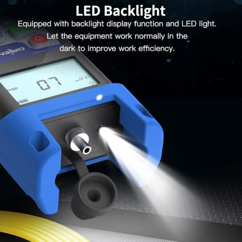 TPM-25M Mini Optical Power Meter 2.5mm Universal Interface Fiber Optic Power Tester with LED Light, Range of Measurement - 70~+ 6 dBm TPM-25-A-G