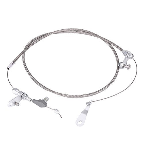 Yosoo Stainless Steel Braided Kick Down Cable Detent Kickdown for C6