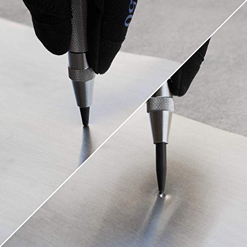 NEIKO 02639A 6-Inch Automatic Center Hole Punch with Adjustable One-Handed Spring Impact, Chrome-Plated Shank, and Premium S2 Steel Tip Auto Center Punch 6" Length