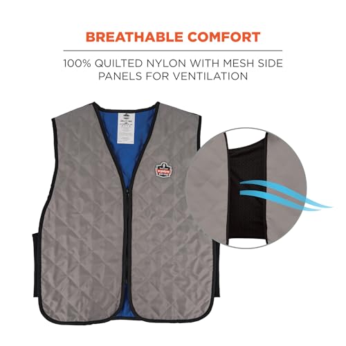 Ergodyne Chill-Its 6665 Evaporative Cooling Vest Gray Medium