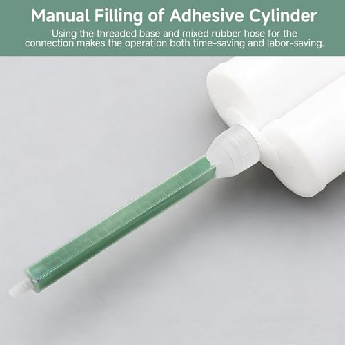 12-Pack Epoxy Mixing Nozzle, Static Mix Nozzle Adhesive Tips Square for Adhesive Cartridges, 1:1 and 2:1 Ratio Applicator with 24 Element Mixer