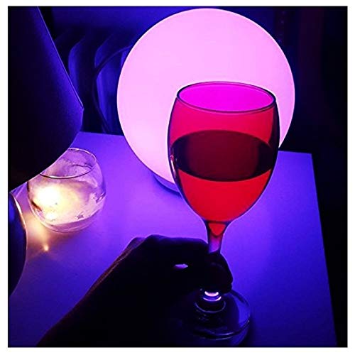 Mr.Go 8-inch Ultra-Fun LED Glowing Ball Light w/Remote, RGB Color Changing Globe Mood Lamp, 16 Colors 8 Brightness 4 Lighting Modes, Waterproof, Rechargeable & AC Adapter Power, Stunning Light Orb Ball 8"
