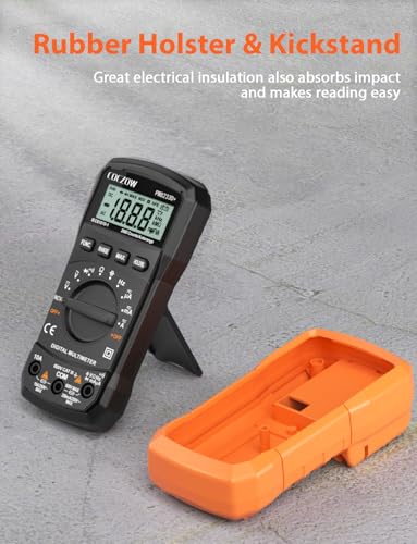 Digital Multimeter,Multimeter Tester, High Sensitivity Voltmeter Ammeter Ohmmeter NCV Circuit Checker Measures AC/DC Voltage,AC/DC Current, Resistance, Diodes, Continuity, Transistor Black
