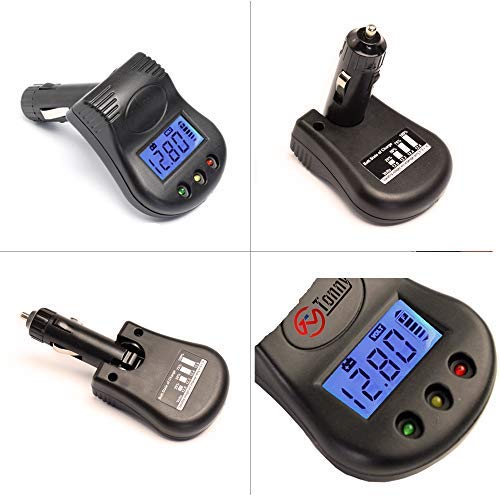 12V Plug in Car Battery and Charging System Tester, Test Car Power Condition & Alternator Charging(LCD Display Car Battery Monitor Voltmeter)