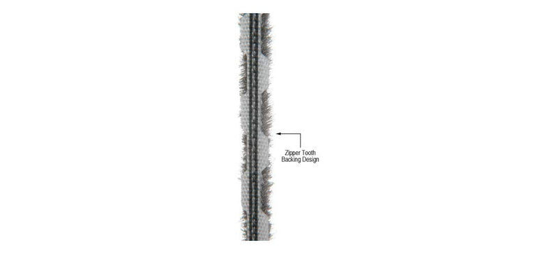 CRL Z78194C Zipper Pile Weatherstrip .187" Backing - .300" Pile Height - 100' Roll Gray