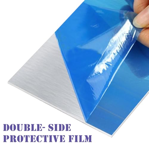 ZOFORTY 6061 Aluminum Sheet Metal 12 x 16 x 1/16 Inch Flat Plain Plate Panel Aluminum Sheet Plate Finely Polished and Deburred, 1.5mm Thick
