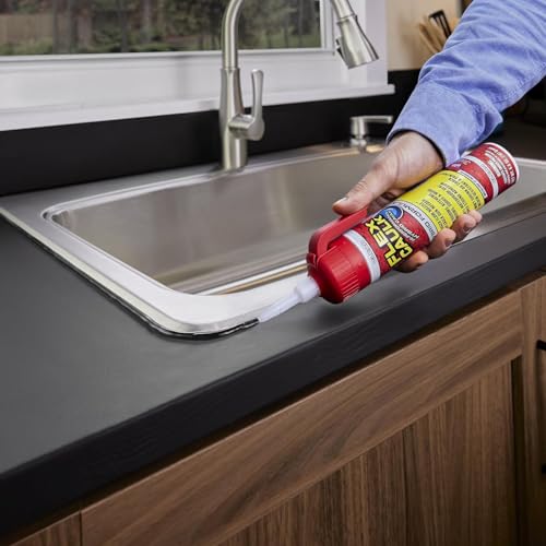 Flex Caulk Hybrid Polymer Waterproof Sealant, White, 9 oz, 1-Pack