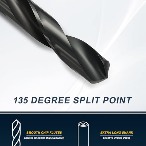 PATIKIL 12mm Drill Bit 250mm Extra Long Shank M2 HSS for Metal 2Pack 2