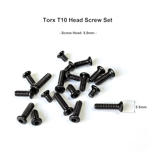 Oval Head Torx Red Dot Screw Kit 12.9G M3/M3.5/M4/#4-40/#6-40/#8-40/#6-32/#6-48, 6mm/8mm/10mm/12mm/14mm 4Pcs Each
