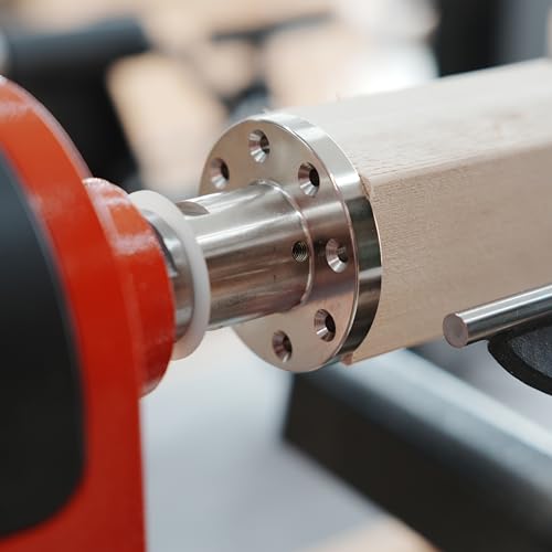 Woodworking 3" Lathe Faceplate with Screw Chuck, Two nylon washers for 1" x 8TPI Spindle Woodturning Lathe. 3"with Screw Chuck,1"x8TPI