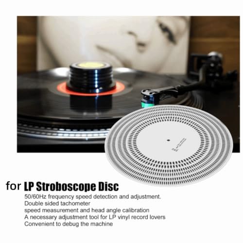inch Turntable Stroboscope Disc 33/45/78 RPM 50/60Hz Rotational Speed Detection for LP Vinyl Turntables Calibration Disc for Vinyl Record Player