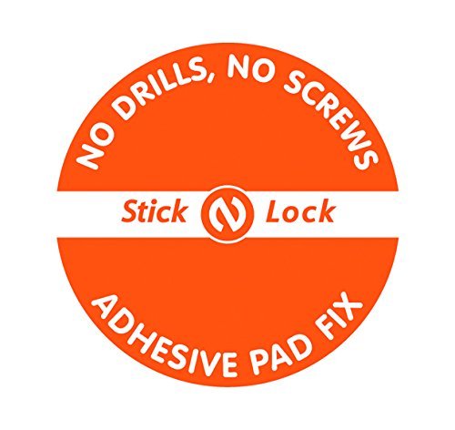 Better Living Kroma Stick 'N Lock+ Toilet Paper/Towel Holder, Multi-Purpose Wall Mounted Toilet Paper Holder, Wall Mounted Towel Holder for Flat, Finished Surfaces, Waterproof Tape, No Drill, Chrome No Size Toilet Paper/Hand Towel Holder