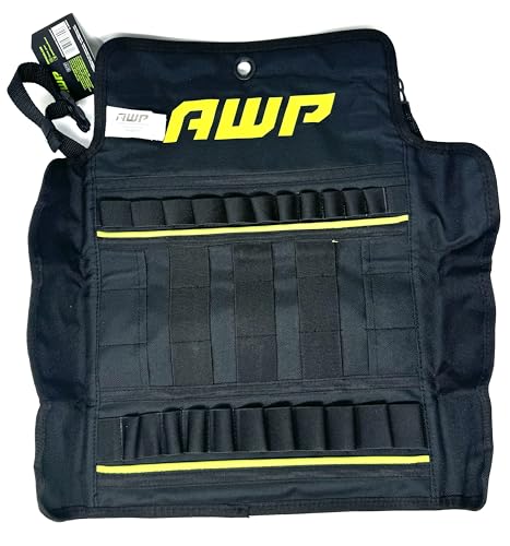 AWP Socket Wrench Tool Roll - Holds 22 Sockets, Fits 1/4'' or 3/8'' Drive, Water-Resistant Construction by AWPGEAR