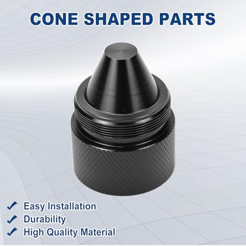 1.375''X24 Cone Shaped Parts - Stainless Steel Aluminium Replacement Sealed End - Compatible with Volvo, Kenworth, Peterbilt, Freightliner, Mack International Trucks (Black)