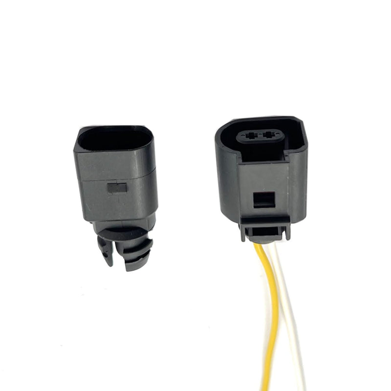  [AUSTRALIA] - FainWan Ambient Air Temperature Sensor with 2-pin Connector Plug Wiring Harness Pigtail Compatible with CC Golf Passat Tiguan A3 A4