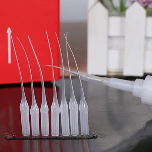 200 Pcs Plastic Glue Micro Tips Glue Applicator Tips Glue Bottle Precision Tips Glue Extender Dispenser Tips Lab Dispensing Tips
