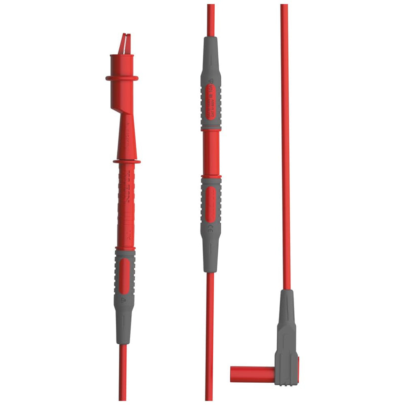 Klein Tools 69483 Meter Test Leads Accessory Kit with (2) Right-Angle, (2) Extenders, (2) Lead Heads, (2) Alligator Clips, and Case Meter Accessory Kit