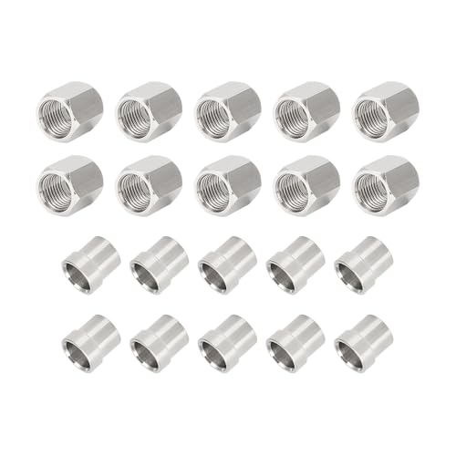 #6 Hardline Nut and Sleeve Set Stainless Steel for 3/8" Hard Line