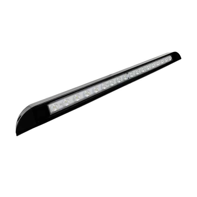 20 Inch RV LED Awning Porch Light Fixture, Down Angle Flood Beam Exterior Lights 6000K Cool White Low Current Draw 12V/24V DC, Plastic Housing Black Finish, for Camper Truck Trailer, 2 Pack 20 Inch Black Finish