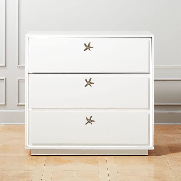 Perilla Home Set of 6 Chrome Knobs for Cabinet & Drawers Decorative Starfish Knobs for Home Kitchen Cabinet Hardware Cupboard Glass Door Dresser Wardrobe and Drawer Pulls Design 6