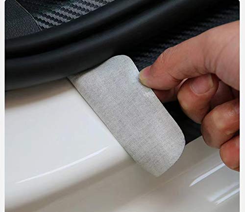 MAXDOOL 4Pcs Car Door Sill Protector Reflective 4D Carbon Fiber Sticker Decoration Door Entry Guard Door Sill Scuff Plate Stickers Compatible with Silverado Sierra 2500HD (White) White 2500HD
