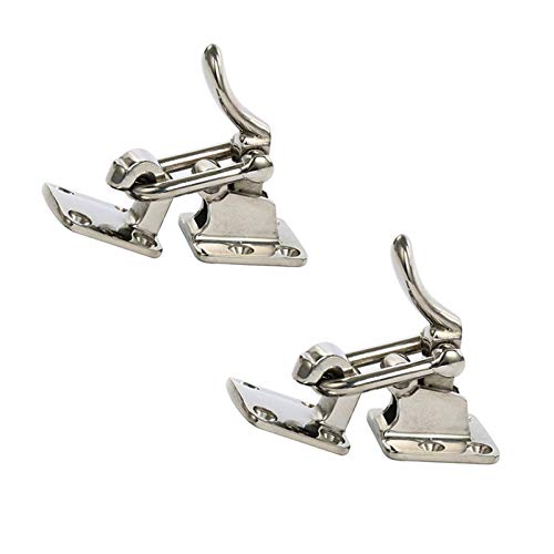 Amarine Made Pair of Stainless Steel Hold Down 90 Degree Clamp-locking Cam Latch for Boat, RV,Caravan,Attic Hatch Doorway