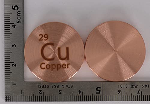 Copper (Cu) 30.68mm Metal Disc - One Troy Ounce