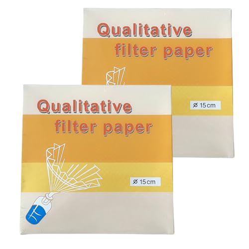 2Packs 15cm 20-25μm Qualitative Filter Paper OD=150mm Fast Speed 100 Sheet/Pack