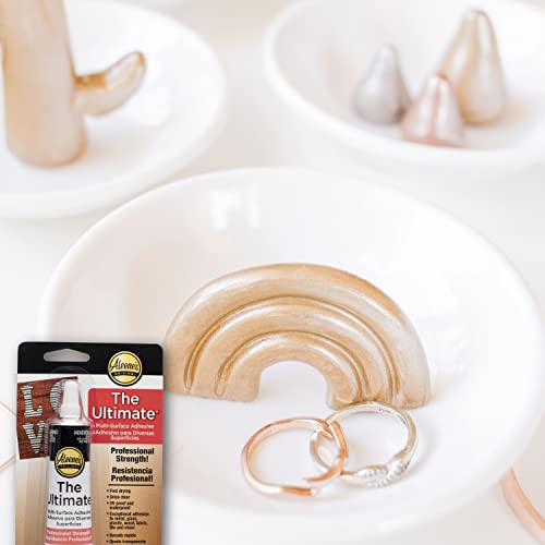 Aleene's The Ultimate Multi-Surface Adhesive, Professional Strength Glue, Strong Bond, Fast Drying, UV & Water Resistant, Repairs, Models, Metal, Glass, Plastic, Wood, Fabric, Tile 1.5 fl oz 3-Pack