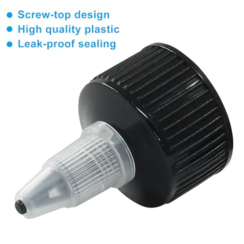 28Pcs 28/410 Twist Top Caps, Black