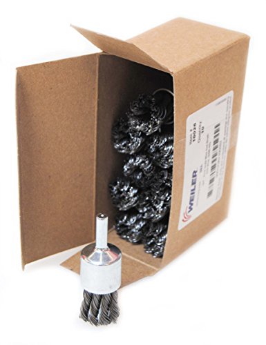 Weiler 10026 3/4" Knot Wire End Brush, .020" Steel Fill, Made in the USA .020" Wire Size Pack of 1